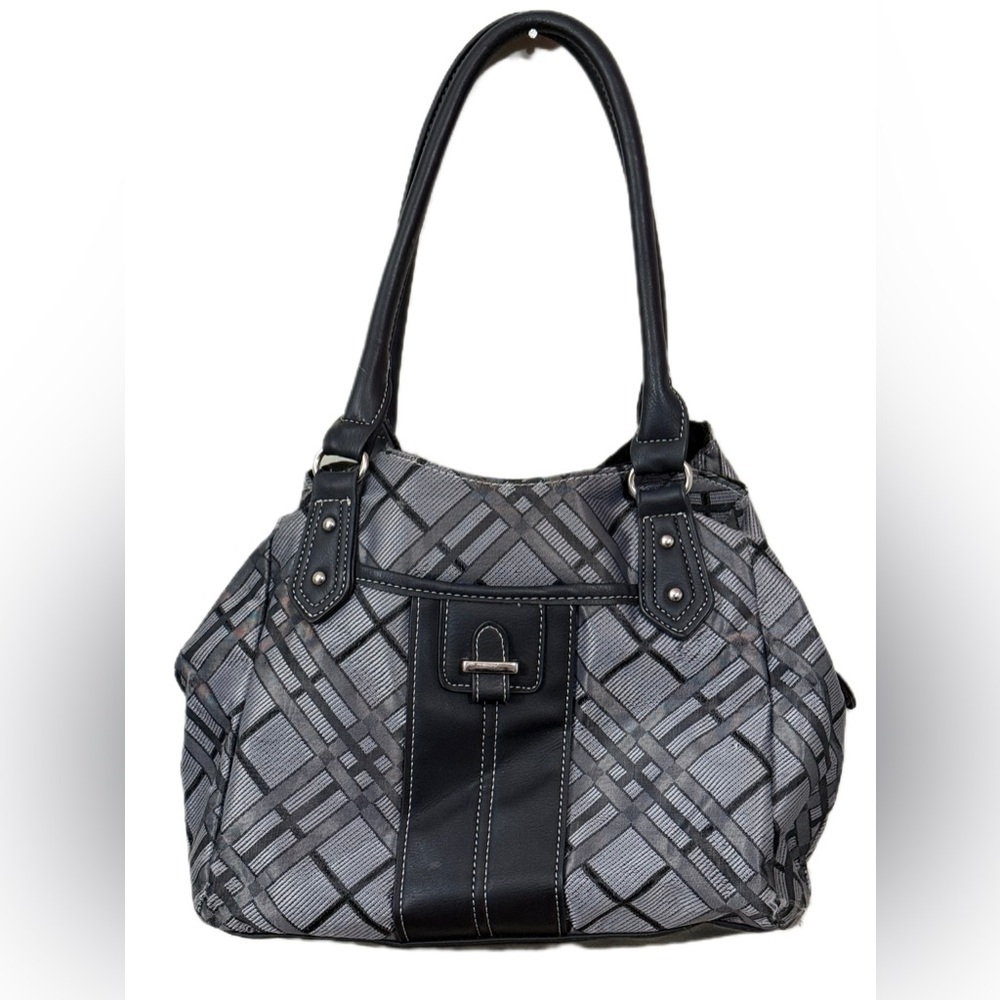 Stylish Black and Gray Women's Handbag